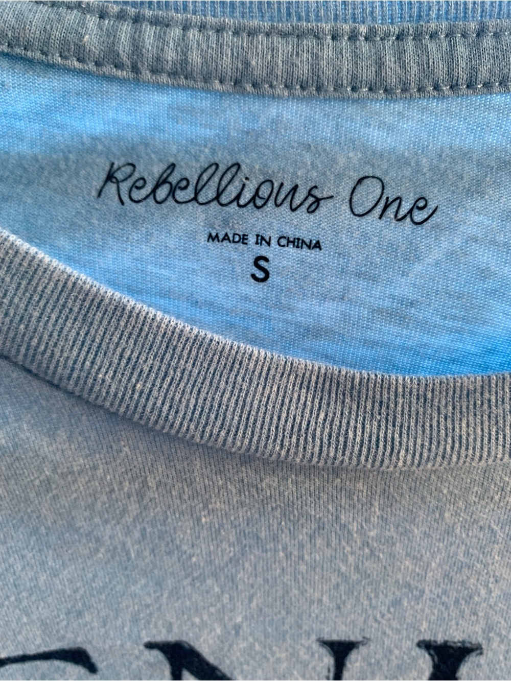 Rebellious One Light Blue Venice Italy Graphic Tee BRAND NEW - Picture 2 of 9